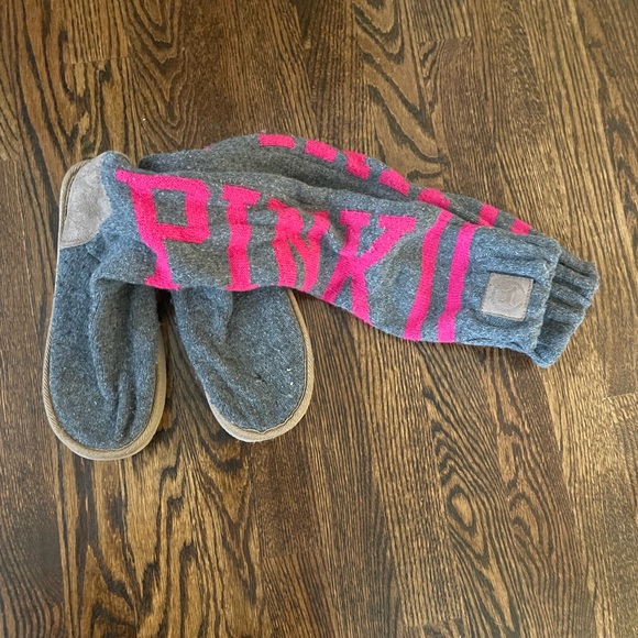 Victoria secrets pink boots slippers - Picture 1 of 4